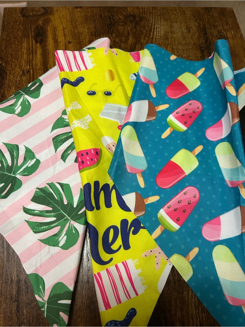 Summer Theme Dog Bandannas - 3 - Small to Medium Dogs